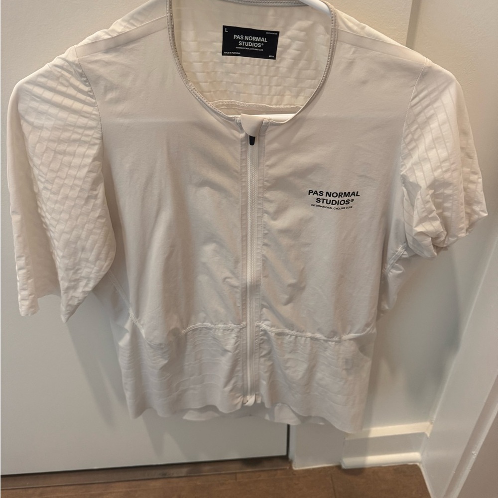 Pas Normal Studios Men's White Cycling Jersey